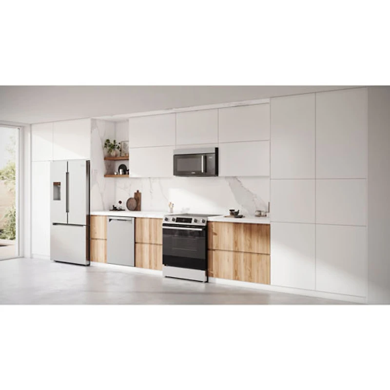 Bosch 100 Series 30" 5.8 Cu. Ft. True Convection Slide-In Electric Air Fry Range (HEF1050MC) - Stainless
