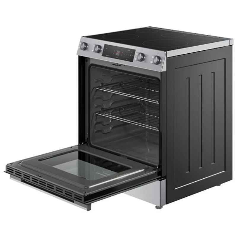 Cuisinière électrique encastrable à convection véritable et friture à l'air 5,8 pi³ 30 po série 100 de Bosch (HEF1050MC) - Inox
