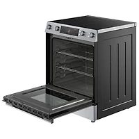 Cuisinière électrique encastrable à convection véritable et friture à l'air 5,8 pi³ 30 po série 100 de Bosch (HEF1050MC) - Inox