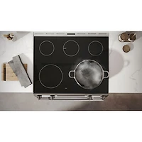 Bosch 100 Series 30" 5.8 Cu. Ft. True Convection Slide-In Electric Air Fry Range (HEF1050MC) - Stainless
