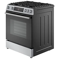 Bosch 100 Series 30" 5.8 Cu. Ft. True Convection Freestanding Gas Air Fry Range (HGF1050MUC) - Stainless