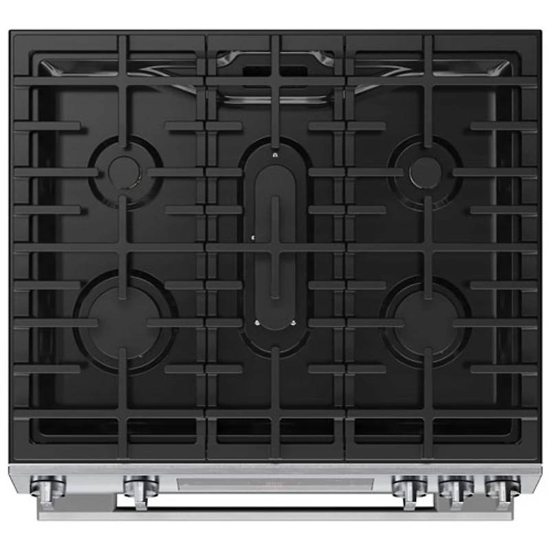 Cuisinière à gaz autonome convection véritable friture air chaud 5,8 pi³ 30 po série 100 de Bosch (HGF1050MUC) - Acier inoxydable