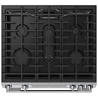 Bosch 100 Series 30" 5.8 Cu. Ft. True Convection Freestanding Gas Air Fry Range (HGF1050MUC) - Stainless