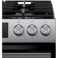 Bosch 100 Series 30" 5.8 Cu. Ft. True Convection Freestanding Gas Air Fry Range (HGF1050MUC) - Stainless