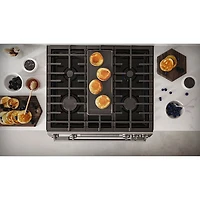 Bosch 100 Series 30" 5.8 Cu. Ft. True Convection Freestanding Gas Air Fry Range (HGF1050MUC) - Stainless