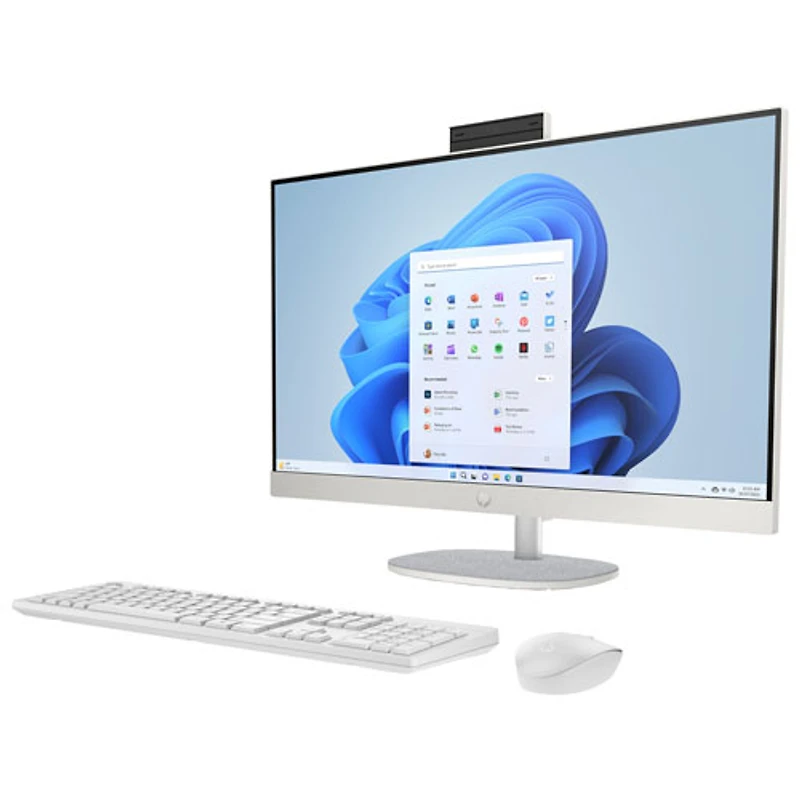 Ordinateur tout-en-un 27 po CoPilot+ PC de HP - Blanc cassé/Gris foncé (Ryzen AI 7 350 d'AMD/Mémoire vive 16 Go/SSD 1 To/Win 11) - Exclusivité de Best Buy