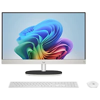 Ordinateur tout-en-un 27 po CoPilot+ PC de HP - Blanc cassé/Gris foncé (Ryzen AI 7 350 d'AMD/Mémoire vive 16 Go/SSD 1 To/Win 11) - Exclusivité de Best Buy