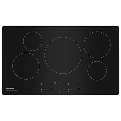 Open Box - KitchenAid 36" 5-Element Induction Cooktop (KCIG556JSS) - Stainless Steel - Perfect Condition