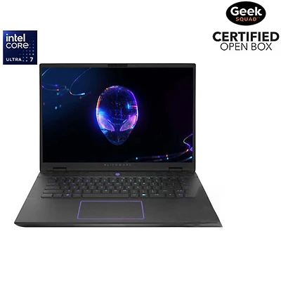 Boîte ouverte - Portable de jeu m16 R2 de 16 po d'Alienware - Lune métallique foncée (Core Ultra 7 Intel/RAM 16 Go/SSD 1 To/RTX 4070)