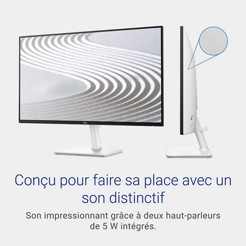 Moniteur IPS DEL HD intégrale 100 Hz 4 ms de 24 po de Dell (S2425H) - Argenté