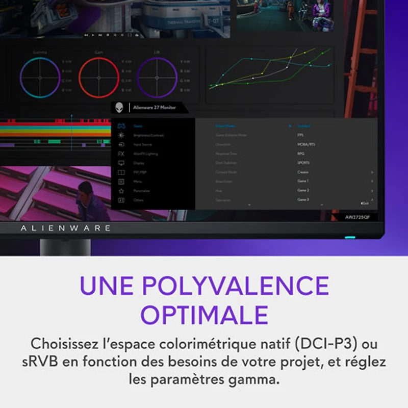 Alienware 27" 4K Ultra HD 180Hz 1ms IPS LED G-Sync Gaming Monitor (AW2725QF) - Black