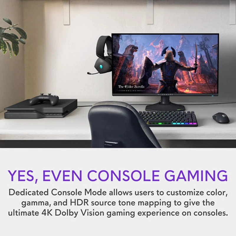 Alienware 27" 4K Ultra HD 180Hz 1ms IPS LED G-Sync Gaming Monitor (AW2725QF) - Black