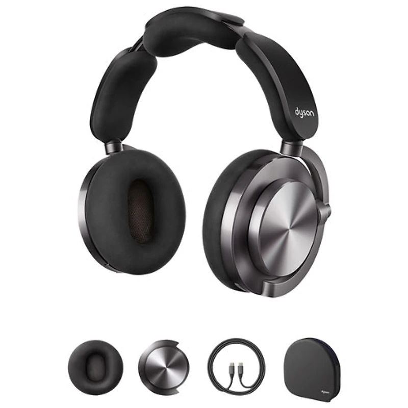 Casque d'écoute Bluetooth à suppression du bruit OnTrac de Dyson - Noir nickel