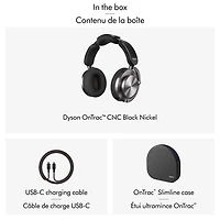 Casque d'écoute Bluetooth à suppression du bruit OnTrac de Dyson - Noir nickel