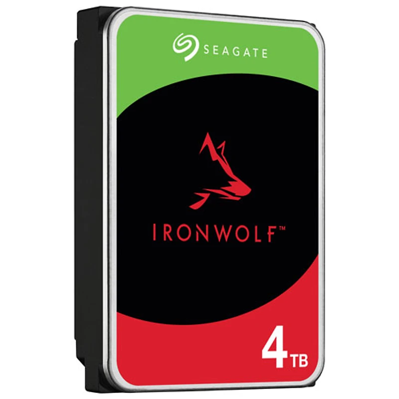Disque dur interne d'ordinateur de bureau SATA 5400 tr/min 4 To 3,5 po IronWolf de Seagate (ST4000VNZ06)