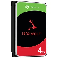 Disque dur interne d'ordinateur de bureau SATA 5400 tr/min 4 To 3,5 po IronWolf de Seagate (ST4000VNZ06)