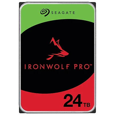 Seagate IronWolf Pro 24TB 3.5" 7200RPM SATA Desktop Internal Hard Drive (ST24000NTZ02)
