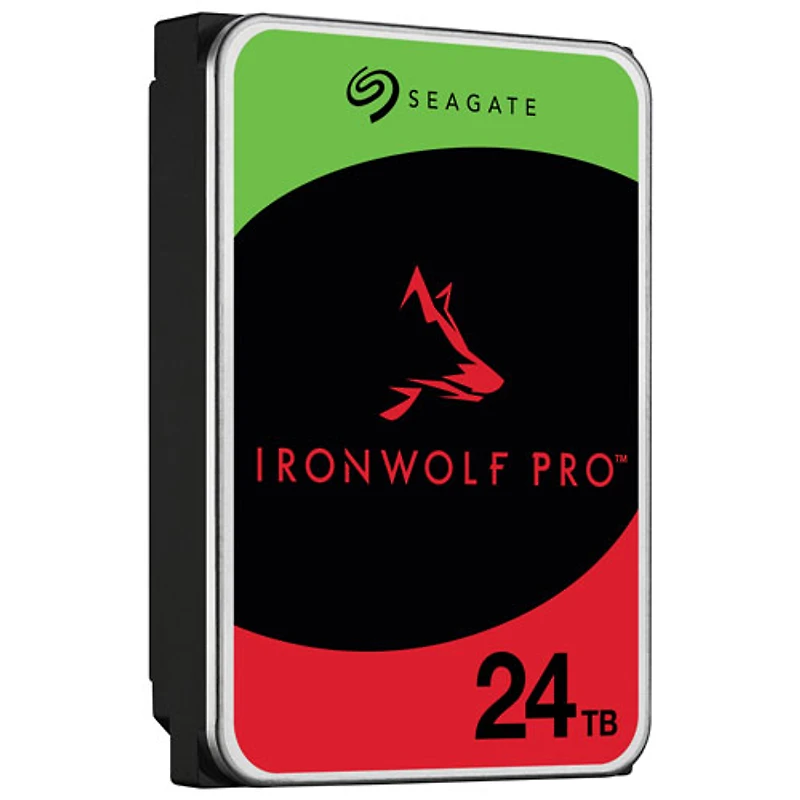 Disque dur interne d'ordinateur de bureau SATA 3,5 po IronWolf Pro 24 To 7200 tr/min de Seagate (ST24000NTZ02)