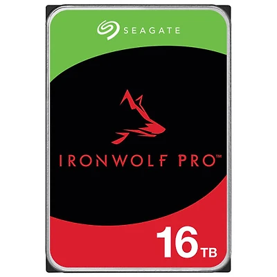 Disque dur interne d'ordinateur de bureau SATA 3,5 po IronWolf Pro 16 To 7200 tr/min de Seagate (ST16000NTZ01)
