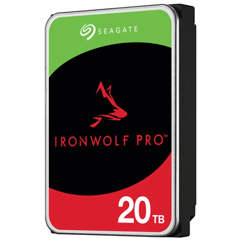 Disque dur interne d'ordinateur de bureau SATA 3,5 po IronWolf Pro 20 To 7200 tr/min de Seagate (ST20000NTZ01)