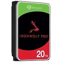 Disque dur interne d'ordinateur de bureau SATA 3,5 po IronWolf Pro 20 To 7200 tr/min de Seagate (ST20000NTZ01)