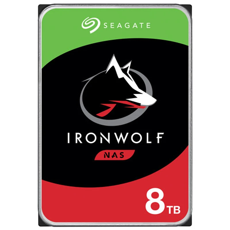 DD interne d'ordinateur de bureau SATA 5400 tr/min 8 To 3,5 po IronWolf de Seagate (ST8000VNZ04)