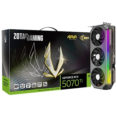 ZOTAC Gaming GeForce RTX 5070 Ti AMP Extreme Infinity 16GB GDDR7 Video Card