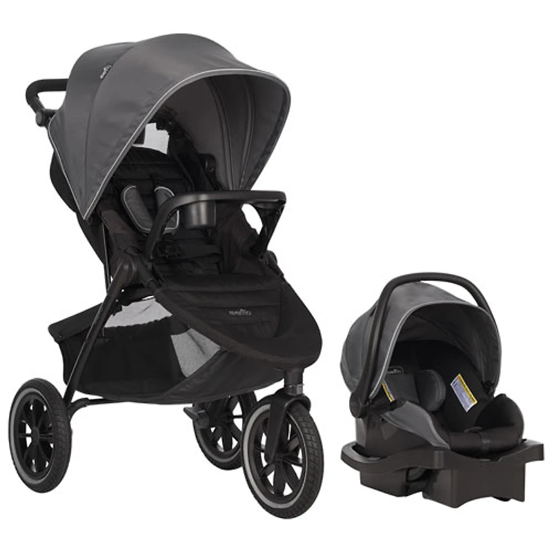 Poussette de jogging Folio3 avec siège d'auto pour bébé LiteMax 35 d'Evenflo - Avenue