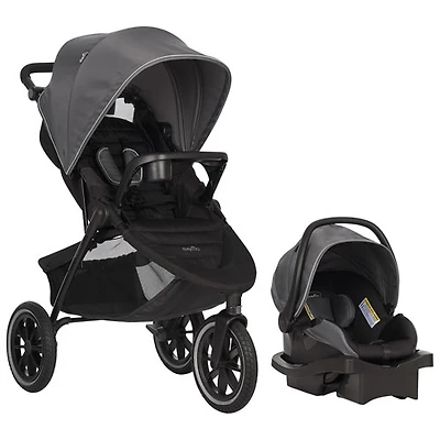 Poussette de jogging Folio3 avec siège d'auto pour bébé LiteMax 35 d'Evenflo - Avenue