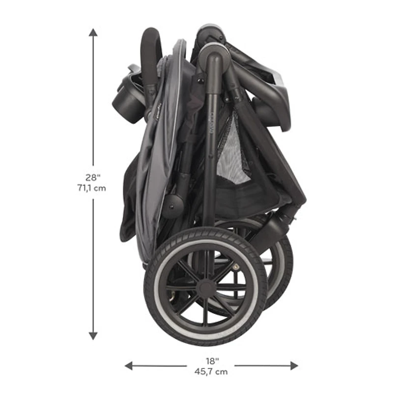 Poussette de jogging Folio3 avec siège d'auto pour bébé LiteMax 35 d'Evenflo - Avenue