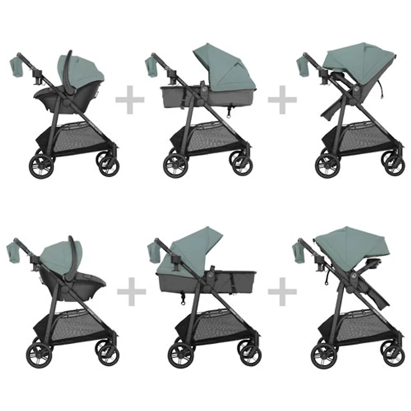 Evenflo Omni Ultra Stroller with Revolve180 LiteMax NXT Rotational Infant Car Seat - Pacific Green