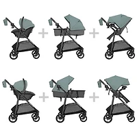 Evenflo Omni Ultra Stroller with Revolve180 LiteMax NXT Rotational Infant Car Seat - Pacific Green