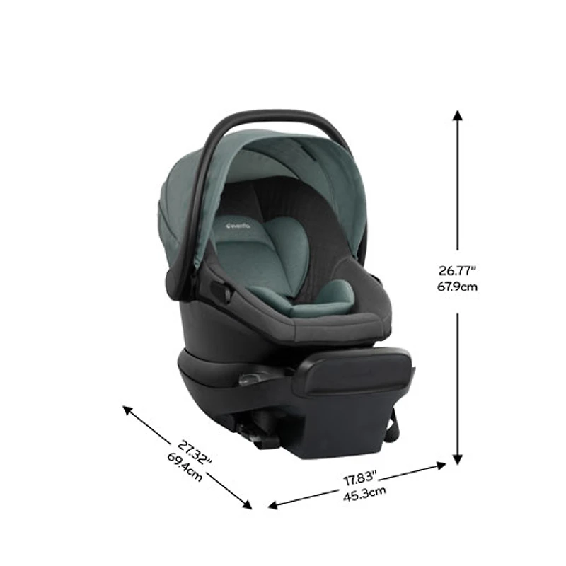 Evenflo Omni Ultra Stroller with Revolve180 LiteMax NXT Rotational Infant Car Seat - Pacific Green