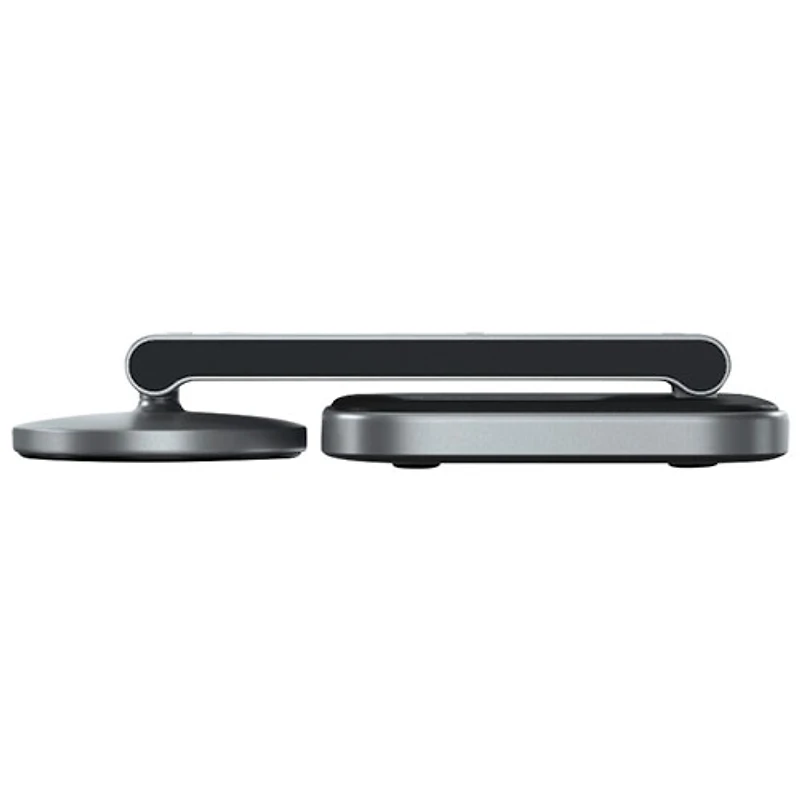 Support de chargement sans fil repliable 3-en-1 Qi2 de 15 W de Satechi - Gris spatial