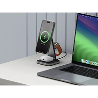 Satechi 3-in-1 Foldable 15W Qi2 Wireless Charging Stand - Space Grey