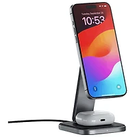 Satechi 2-in-1 Foldable 15W Qi2 Wireless Charging Stand - Space Grey