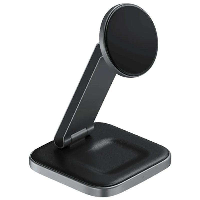 Satechi 2-in-1 Foldable 15W Qi2 Wireless Charging Stand - Space Grey