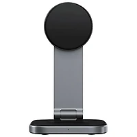Satechi 2-in-1 Foldable 15W Qi2 Wireless Charging Stand - Space Grey