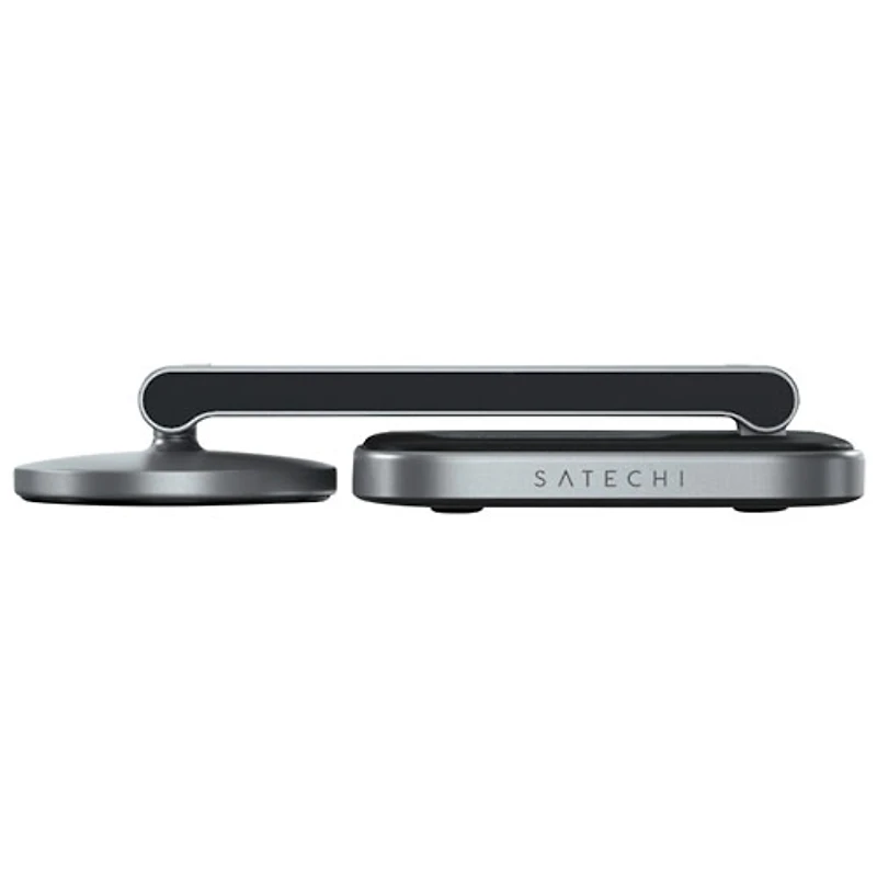 Satechi 2-in-1 Foldable 15W Qi2 Wireless Charging Stand - Space Grey