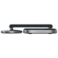 Satechi 2-in-1 Foldable 15W Qi2 Wireless Charging Stand - Space Grey