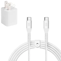 LOGiiX Vibrance 30W USB-C GaN Wall Charger with 1.5m USB-C Cable - White