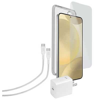 LOGiiX Smartphone Essentials Kit for Galaxy S24 FE - White