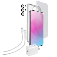 Trousse d'articles essentiels de LOGiiX pour Galaxy S25 Ultra - Blanc
