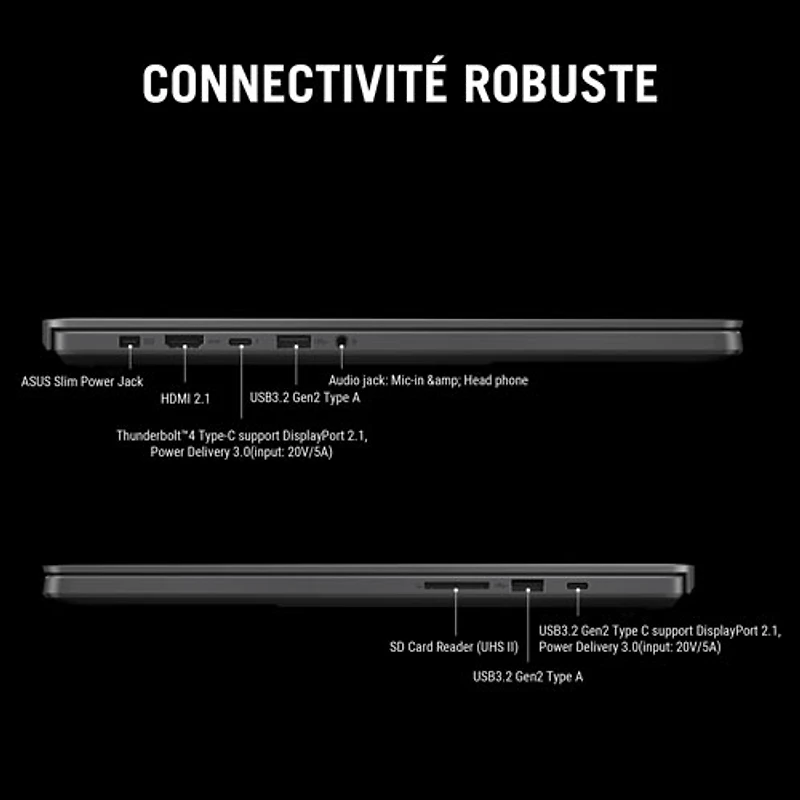 Portable de jeu ROG Zephyrus G16 16 po d'ASUS - Blanc platine (Core Ultra 9-285H d'Intel/RAM 64 Go/SSD 2 To/RTX 5090)