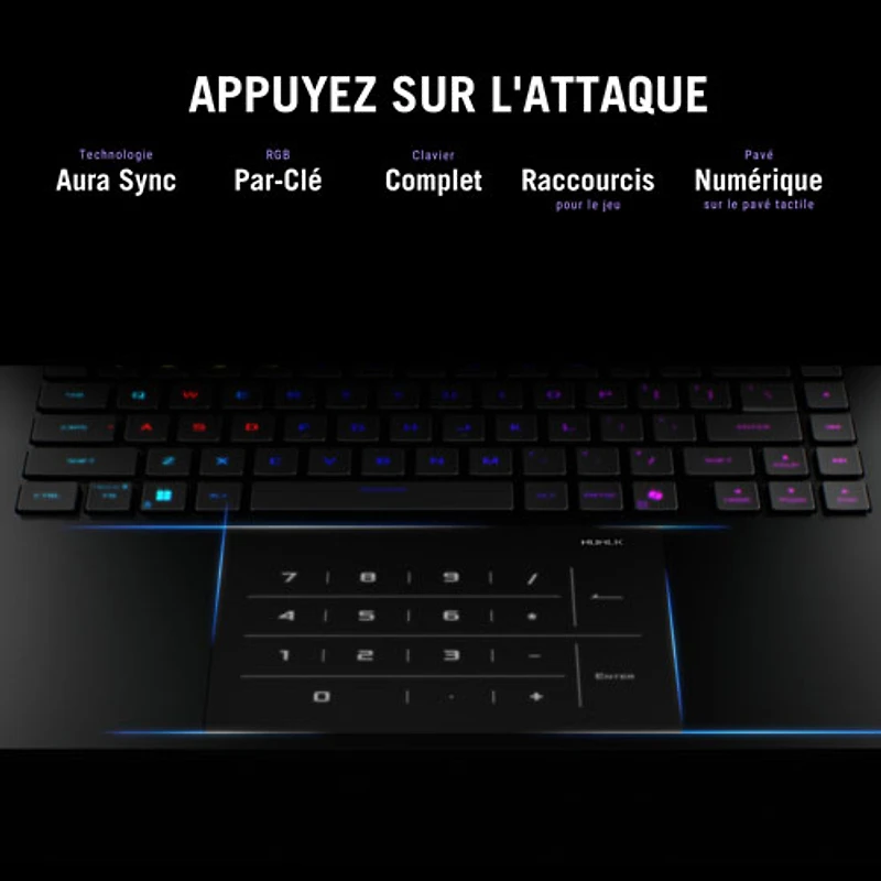 Portable de jeu ROG Strix SCAR de 16 po d'ASUS - Noir (Core Ultra 9-275HX d'Intel/RAM 32 Go/SSD 2 To/RTX 5090)