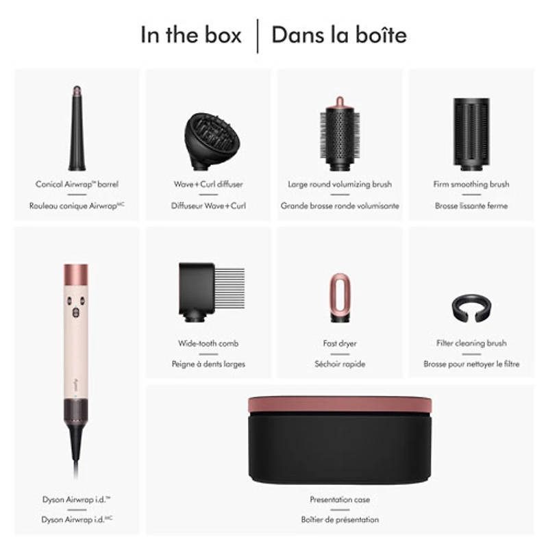 Séchoir coiffant Airwrap i.d Multi-Styler de Dyson - Frisés + Bouclés - Rose céramique