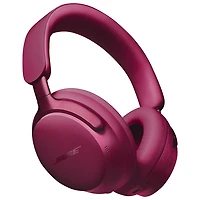 Casque d'écoute Bluetooth à suppression du bruit QuietComfort Ultra de Bose - Rouge Deep Plum
