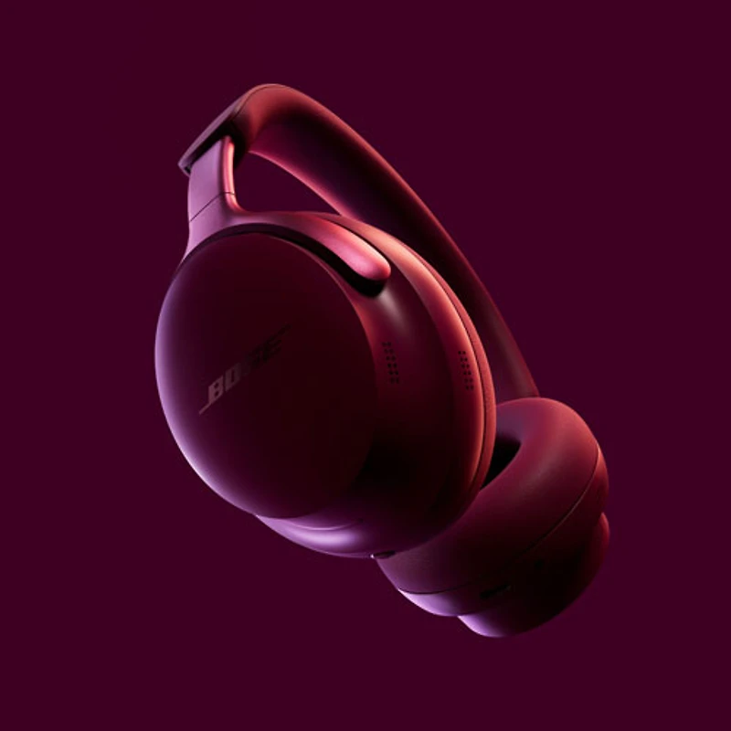 Casque d'écoute Bluetooth à suppression du bruit QuietComfort Ultra de Bose - Rouge Deep Plum