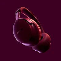 Casque d'écoute Bluetooth à suppression du bruit QuietComfort Ultra de Bose - Rouge Deep Plum