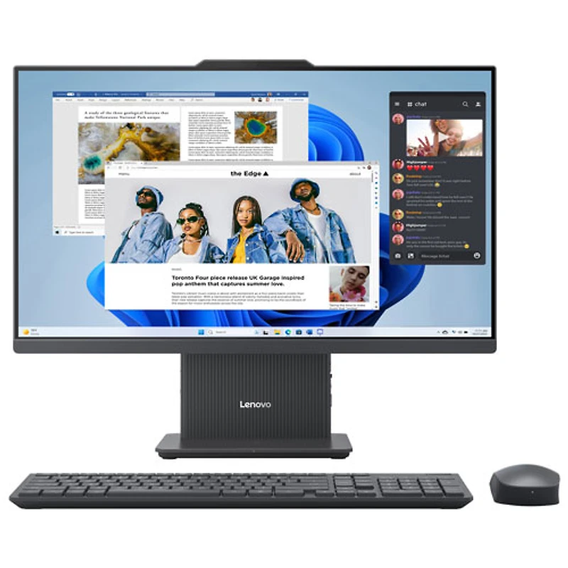 Ordinateur tout-en-un IdeaCentre de Lenovo - Gris luna (Ryzen 7 7735HS d'AMD/RAM 16 Go/SSD 512 Go/Windows 11)